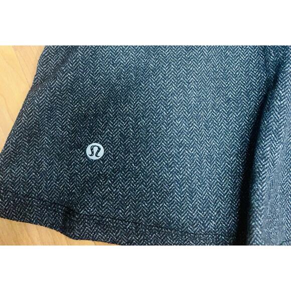 Lululemon Kanto Catch Me 1/2 Zip Herringbone Heathered Black Black Slate… - Picture 7 of 13
